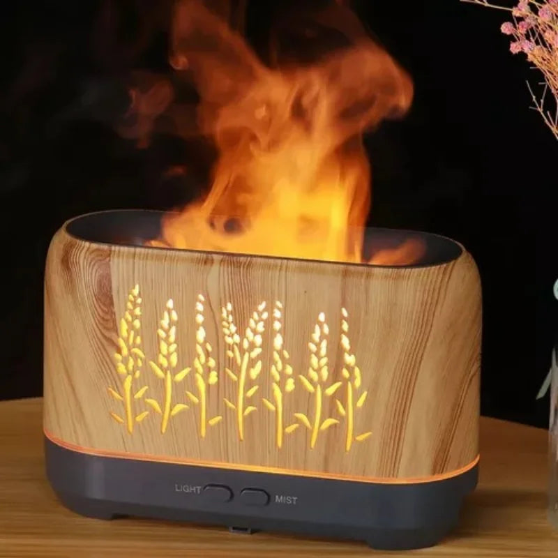Aromatizante Difusor Umidificador Led Efeito Chama Usb Luxo Cor Difusor