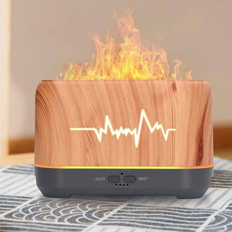 Aromatizante Difusor Umidificador Led Efeito Chama Usb Luxo Cor Difusor