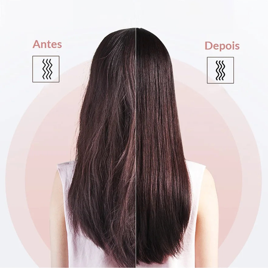 Escova alisadora de cabelo 3 em 1 Anion Bivolt